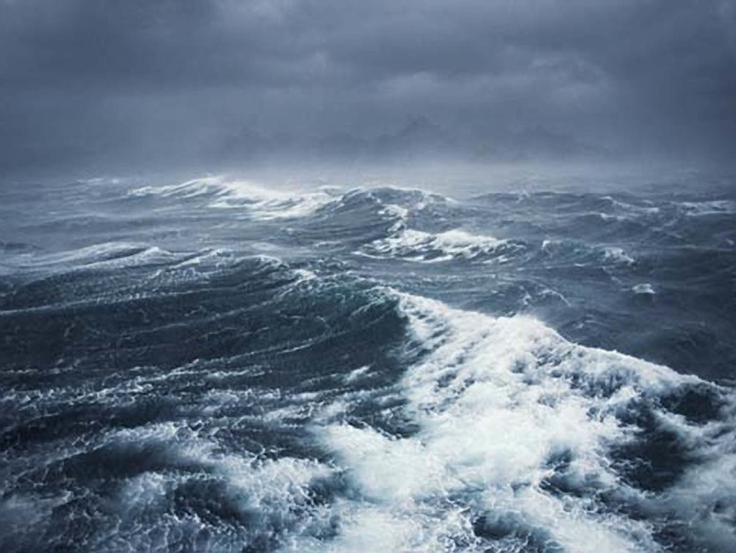 rough seas waves